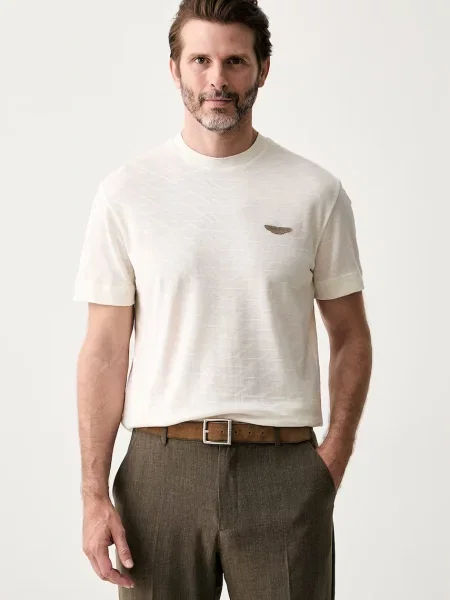 BOSS t-shirt ανδρικό BOSS x Aston Martin μπεζ