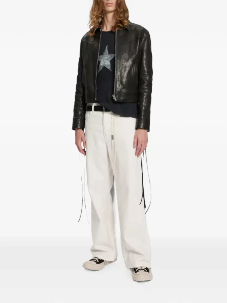 Blugi cu picior larg Ann Demeulemeester cu cordon