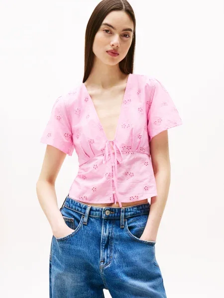 Tommy Jeans Bluză roz