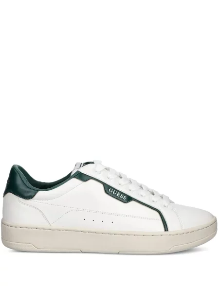 Sneakerși Guess din piele alb