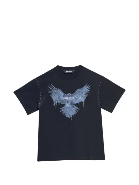 Tricou Just Cavalli cu imagine negru
