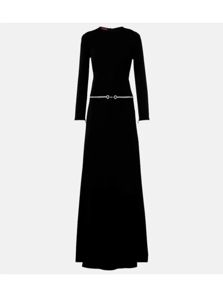 Rochie maxi Gucci din jerseu de costum negru