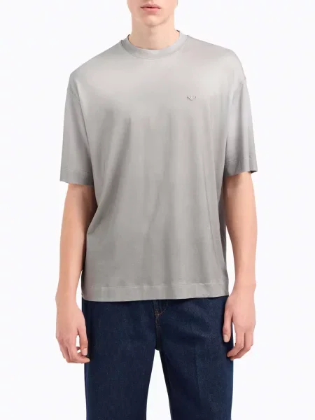 Футболка Emporio Armani из лиоцела серая