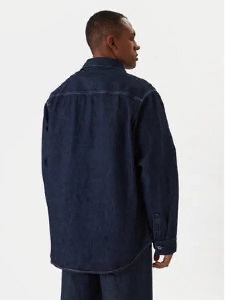 HUGO Jeans srajca Ebolt Mornarsko Oversize modra