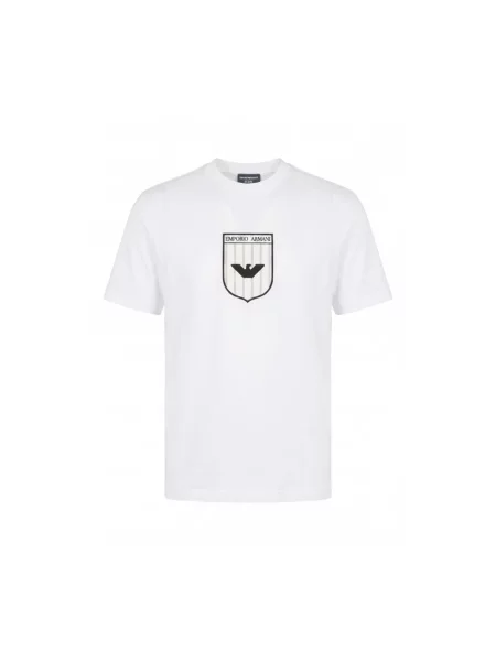 Koszulka Emporio Armani z dżerseju biała