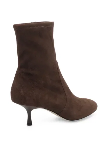 Cizme scurte Stuart Weitzman din piele de căprioară maro