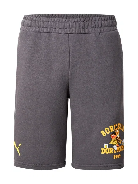 PUMA Sportovní kalhoty BVB x Sesame Street žlutá / tmavě šedá / oranžová bílá