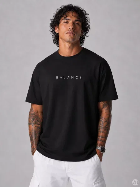 T-shirt z nadrukiem oversize Dstreet czarny