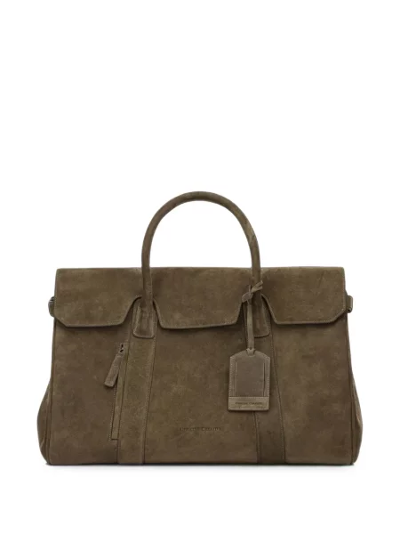 Geantă Officine Creative din piele de căprioară verde