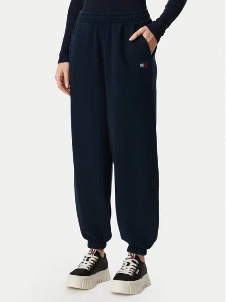 Tommy Jeans Hlače mornarsko plava