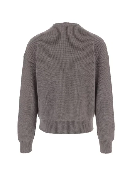 Pulover Giorgio Armani cu broderie gri