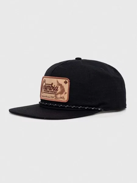 Kapa sa šiltom Columbia s aplikacijom crna