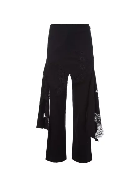 Pantaloni Monse din dantelă negru