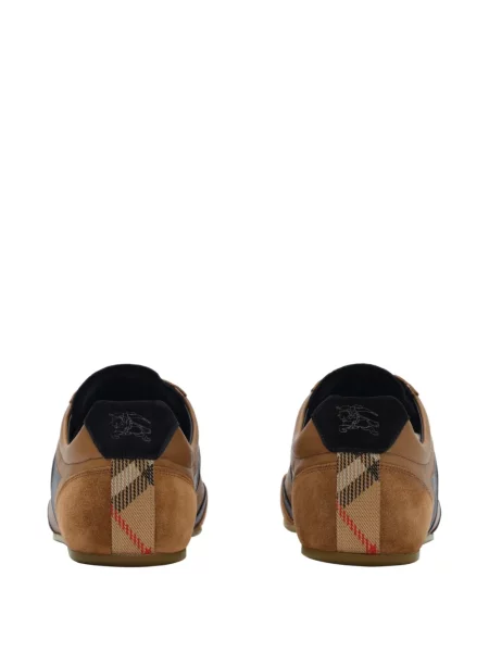 Sneakerși Burberry din piele maro