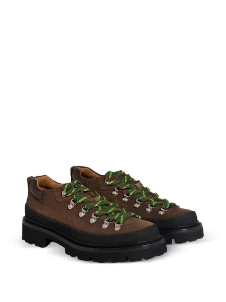 Pantofi Dsquared2 cu șireturi din piele de căprioară maro