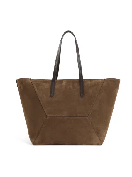 Shopperka Brunello Cucinelli skórzana brązowa