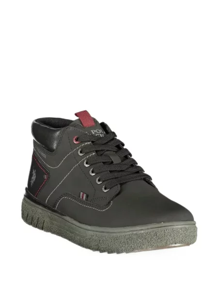 Μποτάκια αστραγάλου Us Polo Assn με κορδόνια με δαντέλα μαύρο