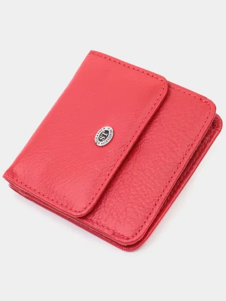 Кожаный кошелек St Leather Accessories красный