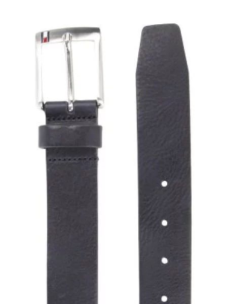 Skórzany New Aly Tommy Hilfiger granatowy