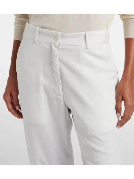 Cropp pantaloni The Row alb