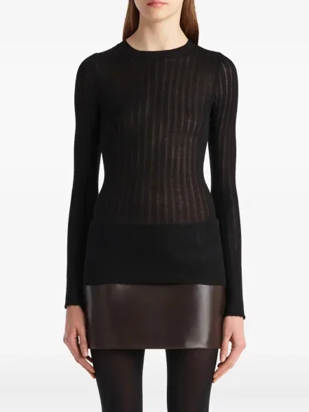 Top Khaite lung negru