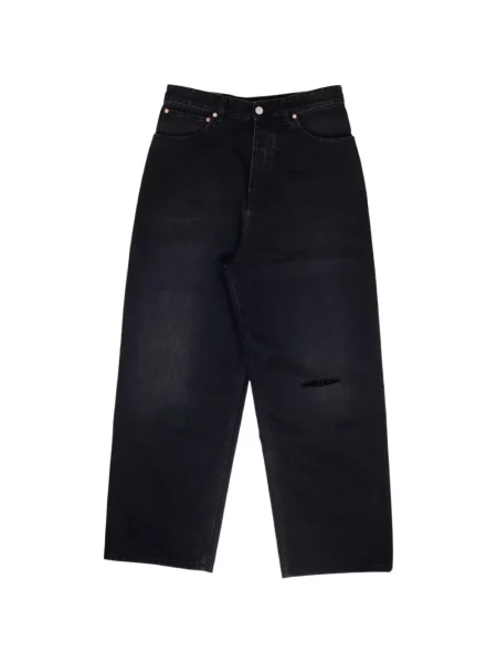 Blugi cu picior larg Vetements zdrențuiți negru