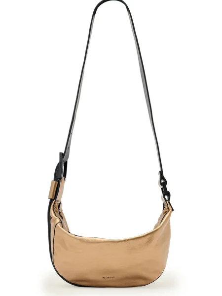 Кожена чанта AllSaints LUNA златисто