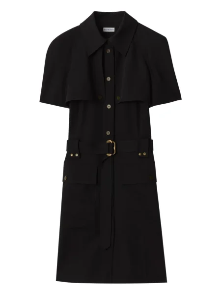 Rochie Burberry de lână cu cataramă de costum negru