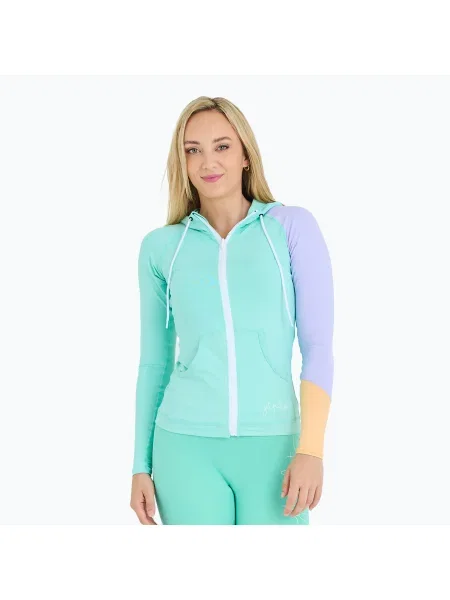 Női Jetpilot Pacer kapucnis pulóver Rashie teal. Méret: M zöld