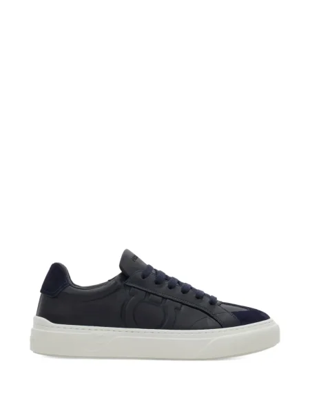 Sneakerși Ferragamo cu șireturi din dantelă albastru