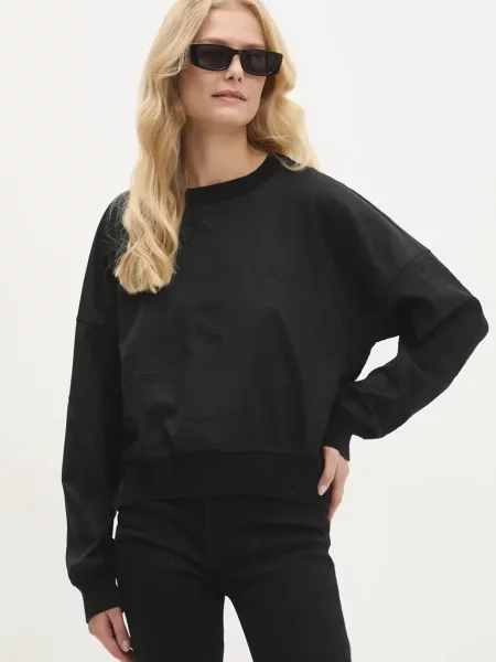 Суитчър Answear Lab с апликация черно