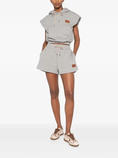 Αμάνικο hoodie Fendi με αυτόγραφο γκρι