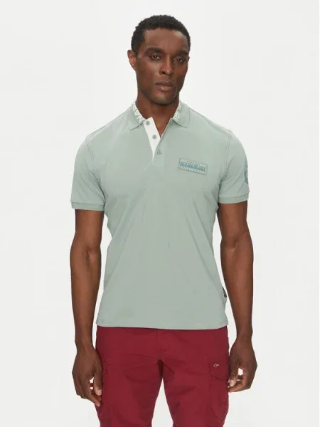 Napapijri Tricou polo E-Amundsen Verde alb