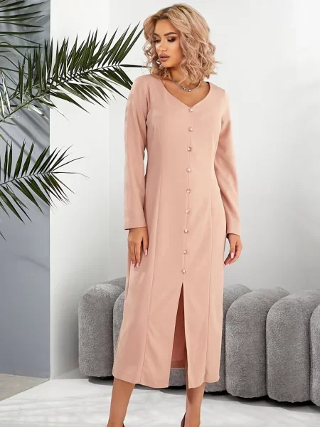 Сукня міді LadyLike бавовна/поліестер бежевий