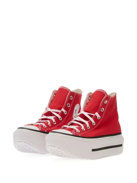 Sneakerși Converse Chuck Taylor All Star din piele de căprioară alergare cu platformă negru