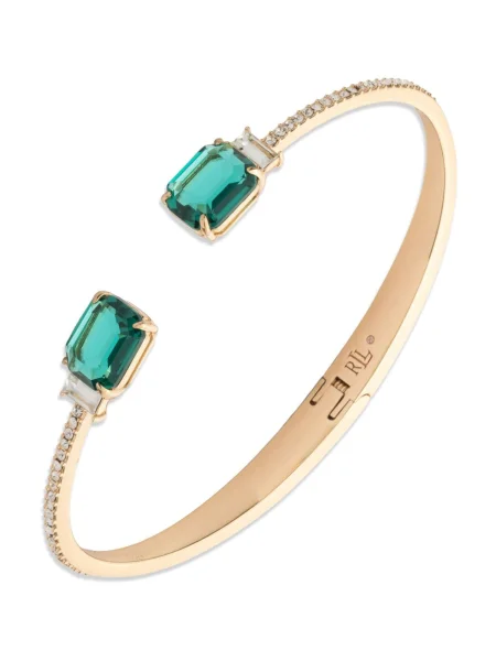 Lauren Ralph Lauren Zapestnica / smaragd / transparentna zlata