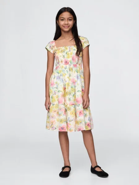 Sukienka midi Gap do kolan garniturowa żółta