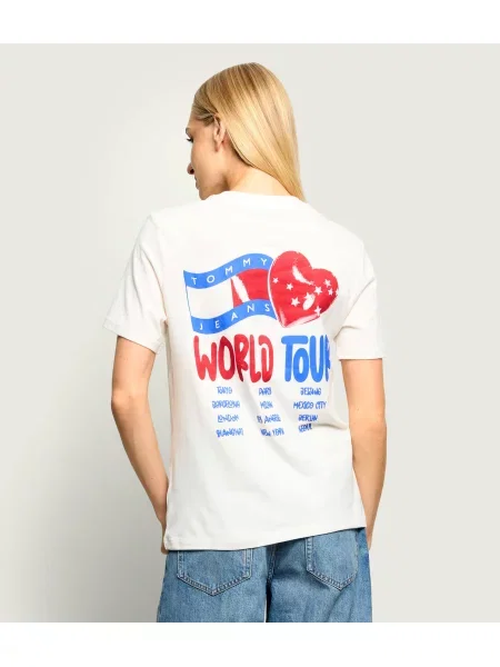 Tommy Jeans Póló piros fehér