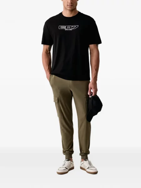 Τρέξιμο παντελόνι cargo Ea7 Emporio Armani με σχέδιο πράσινο