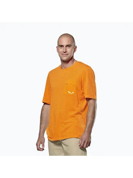 Cămașă de trekking Agner Hemp/Dst turmeric pentru bărbați Salewa