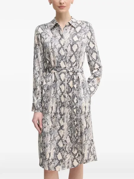 Rochie midi Oui cu imagine cu imprimeu animal print până la genunchi