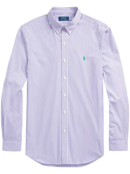 Φλοράλ παντελόνι Polo Ralph Lauren με κέντημα με λαιμόκοψη v μπλε