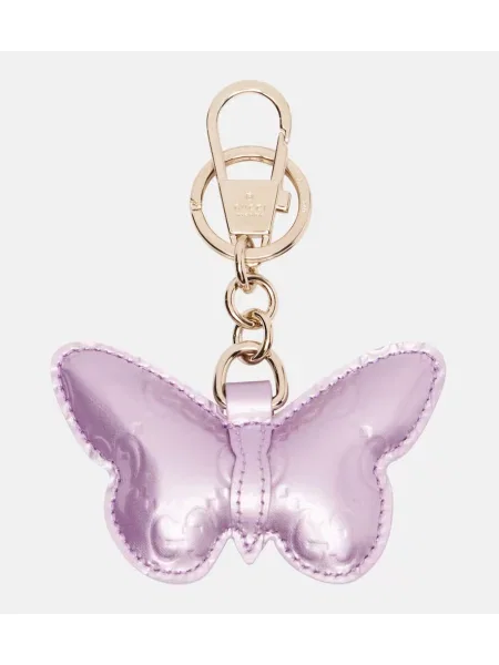 Usnjeni obesek Gucci vijolična