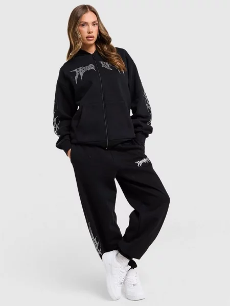 Hoodrich Bluza Rozpinana Z Kapturem Quartz Dmnt Fz czarna