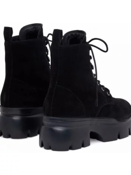 Šněrovací krajkové kotníkové boty Giuseppe Zanotti černé