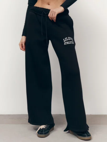 Штани спортивні Lilove фліс чорний