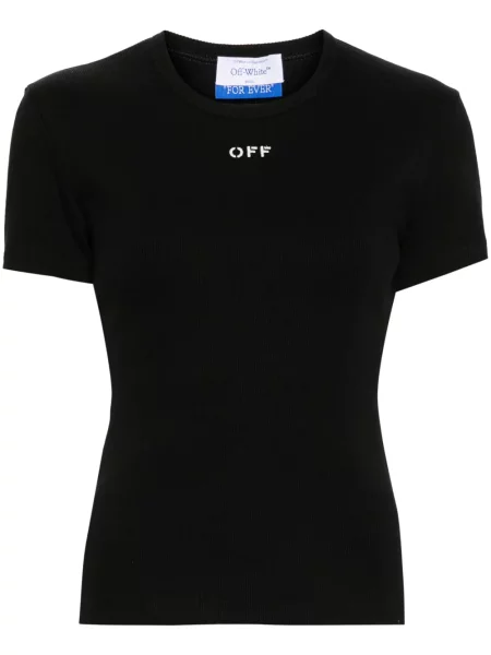 Top Off-white tricotate alb
