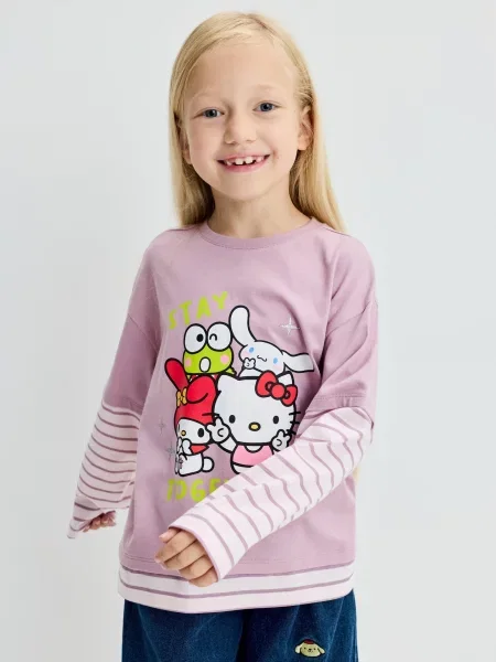 Sinsay dvouvrstvé tričko Hello Kitty vícebarevná