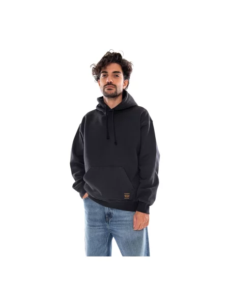 Bluza z kapturem o kroju relaxed fit z mieszanki bawełny model JET BL' Levi's czarna