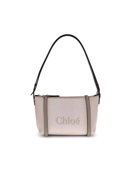 Haftowana torebka Chloe beżowa